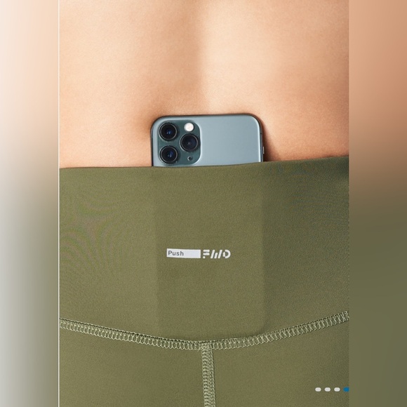 Push FWD Olive Green Training 7/8 Leggings - Picture 12 of 13